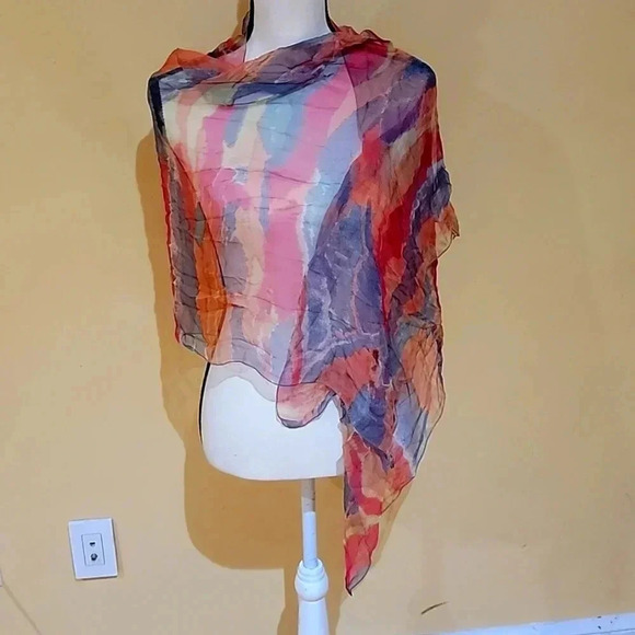 jaeger silk scarf  Vintage - Picture 6 of 7